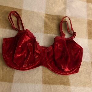 Victoria's Secret Red Velvet Bra